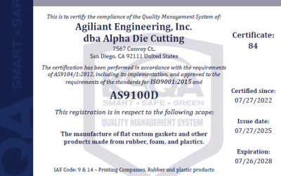 AS9100D Certification: Our Commitment to Quality and Compliance